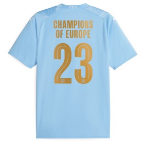 Manchester City Champions of Europe Domácí 2023-24 - Dětské Fotbalové Dresy (S/S)